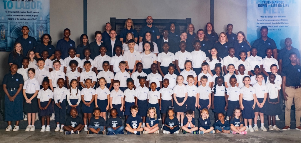 Bay Baptist Academy students and staff in the October 2026 school photo